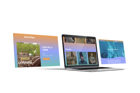 Set of screens showcasing Anatha online store